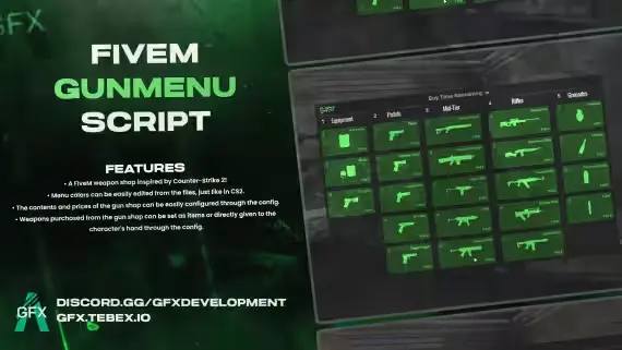 GFX GunMenu for FiveM: Customizable Weapon Shop Inspired by CS2