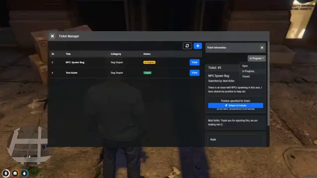 Free In-Game Ticket Manager Script for FiveM Servers