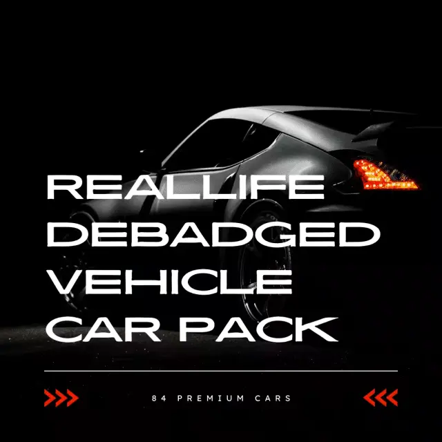 RealLife Debadged Pack: 84 Cars and Model Roster