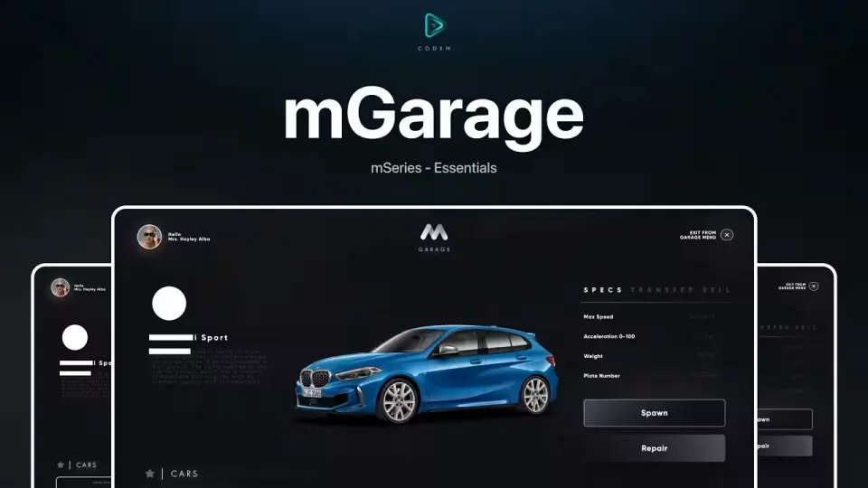 mGarage CodeM: The Ultimate FiveM Garage System