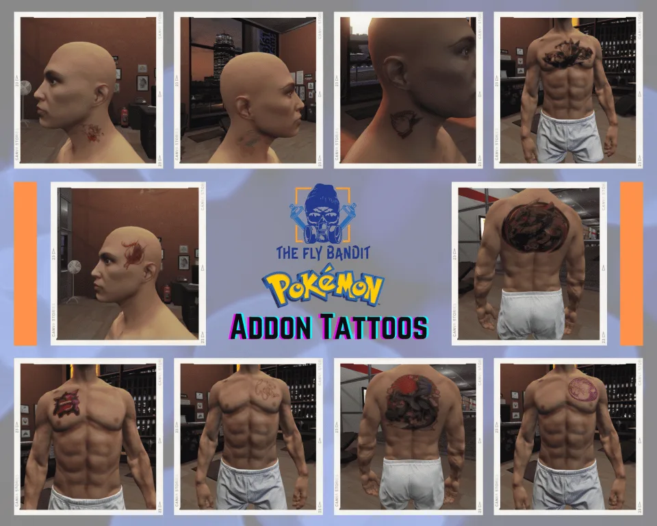 Tattoo Pack for FiveM Servers | 200 Addon Tattoos - preview screenshot 2