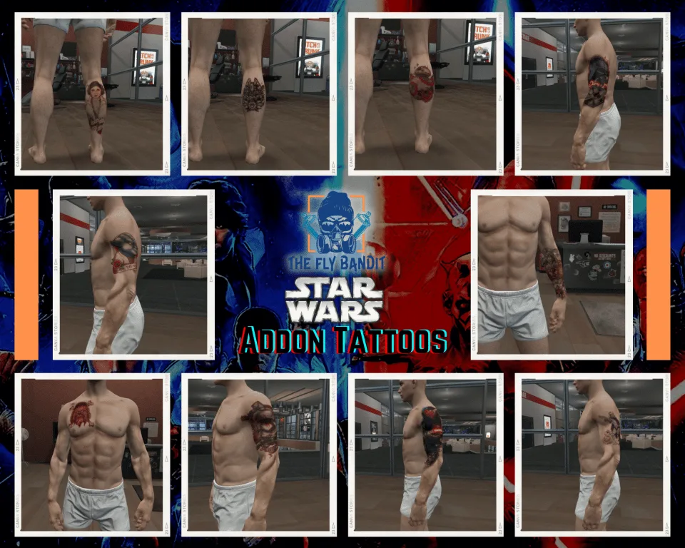 Tattoo Pack for FiveM Servers | 200 Addon Tattoos - feature detail 3