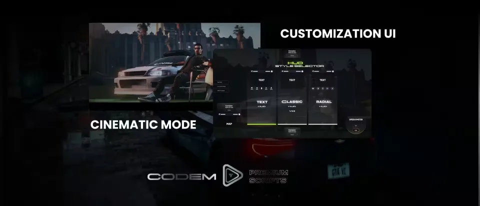 BLVCK HUD V2: Customizable HUD Script with Stress System - in-game screenshot