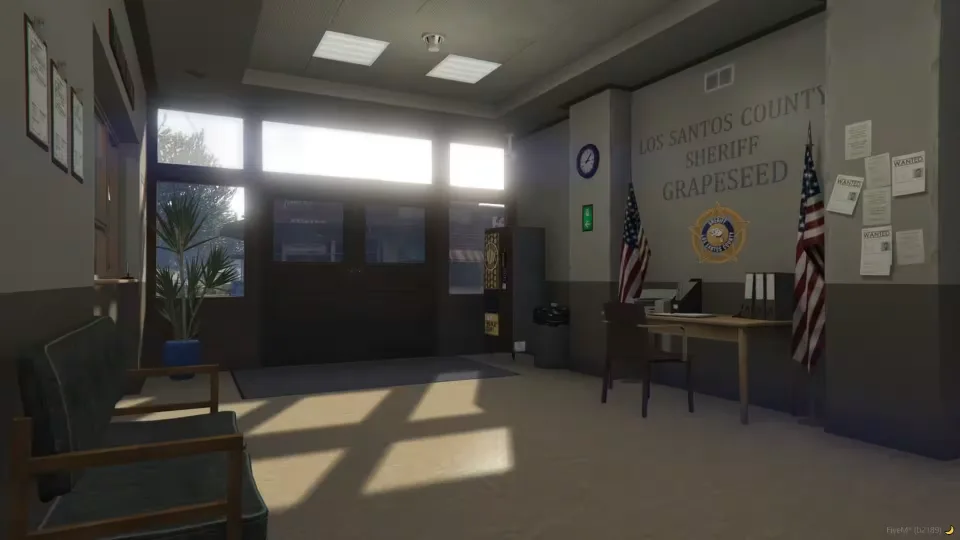 Los Santos County Sheriff Grapeseed FiveM MLO Interior - in-game screenshot