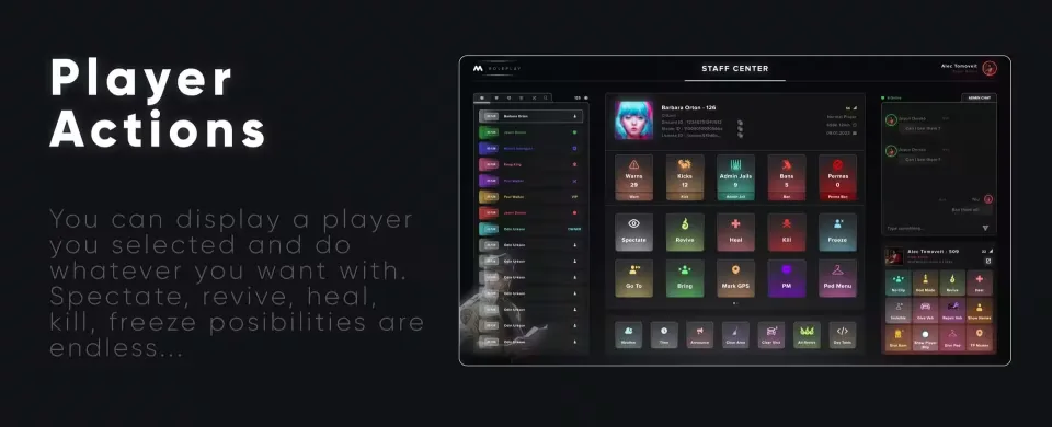 mStaff: All-in-One Admin Menu with Staff Chat - in-game screenshot 3