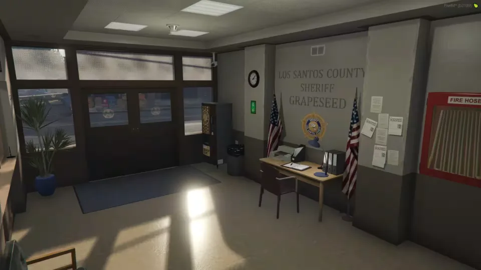 Los Santos County Sheriff Grapeseed FiveM MLO Interior - interface detail