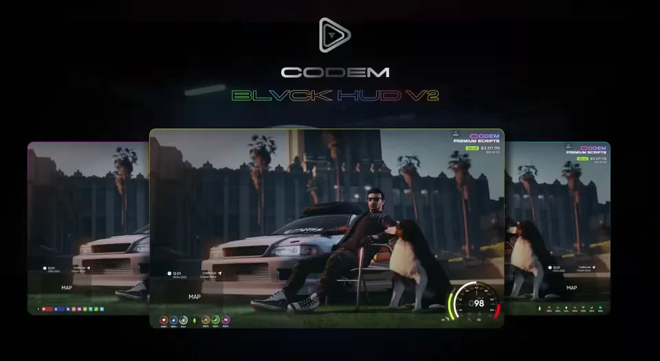 BLVCK HUD V2: Customizable HUD Script with Stress System