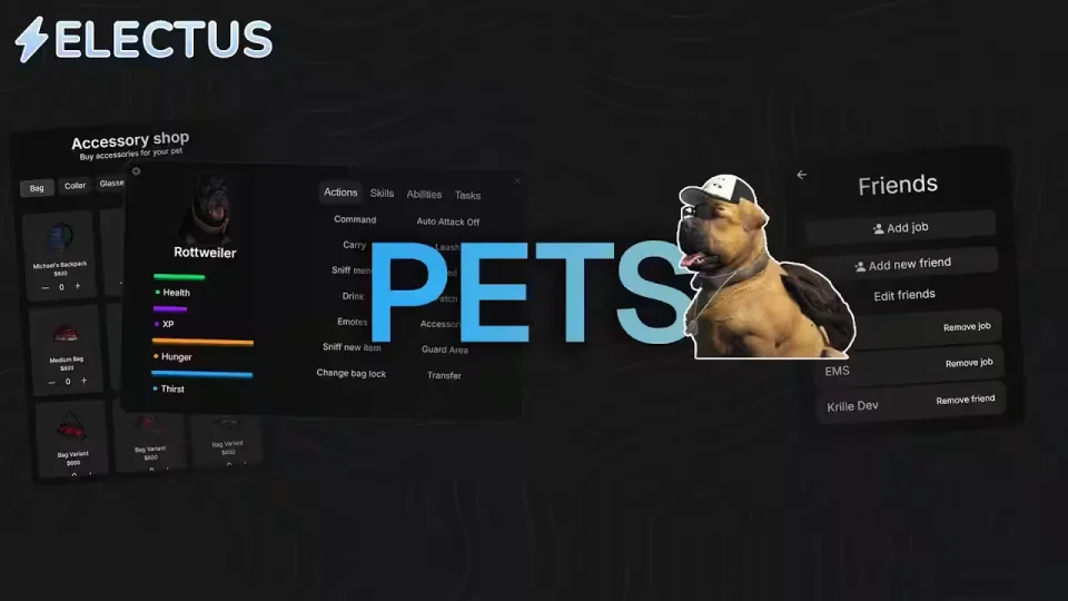 Electus Pets FiveM Script – Dynamic Pet System