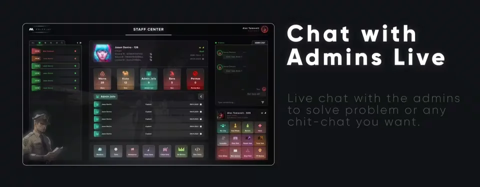 mStaff: All-in-One Admin Menu with Staff Chat - preview screenshot 3