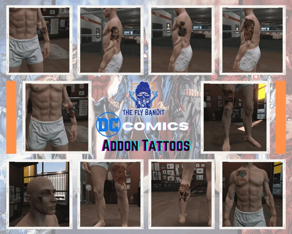 Tattoo Pack for FiveM Servers | 200 Addon Tattoos - preview screenshot