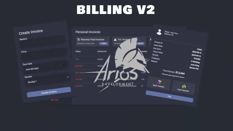 The Ultimate Billing FiveM Script Arius V2