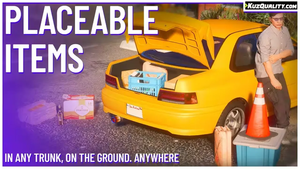 KuzQuality Placeable Items – Realistic Props for FiveM