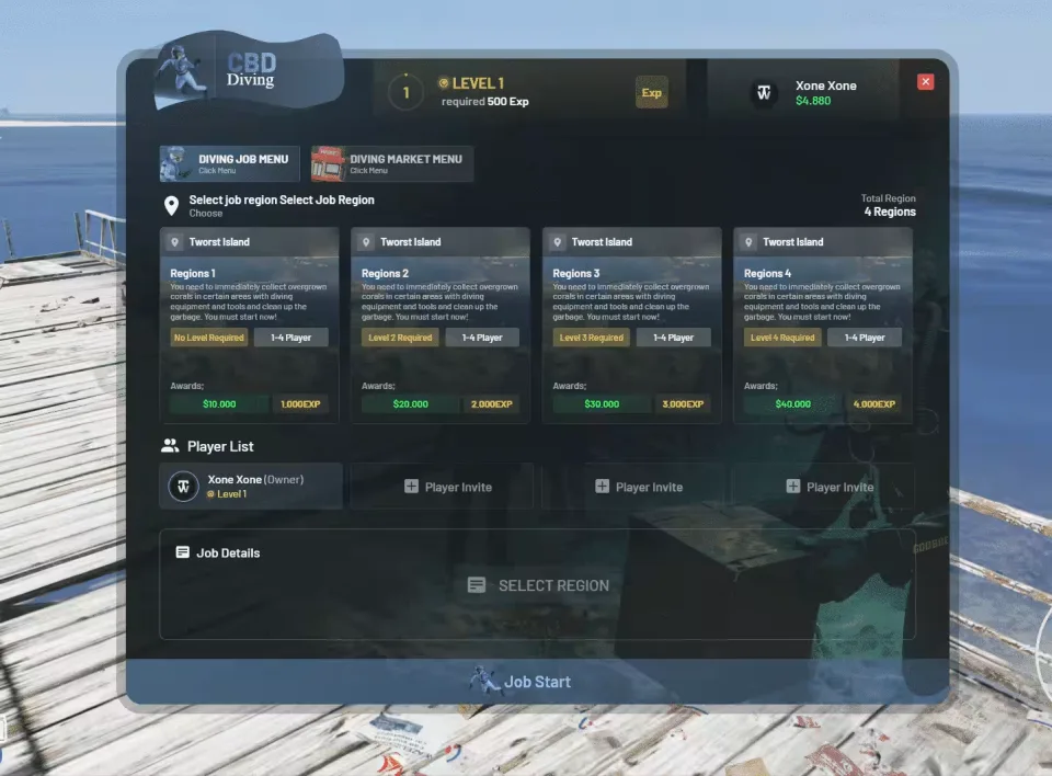 Full Custom Qbox Framework FiveM Script Features - interface detail