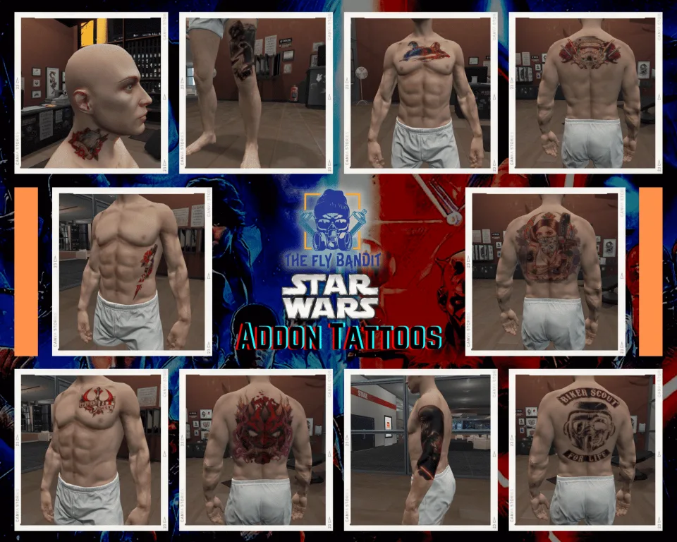 Tattoo Pack for FiveM Servers | 200 Addon Tattoos - in-game screenshot 4