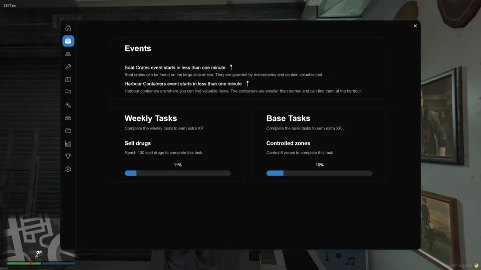 Electus Gangs FiveM Script - interface detail