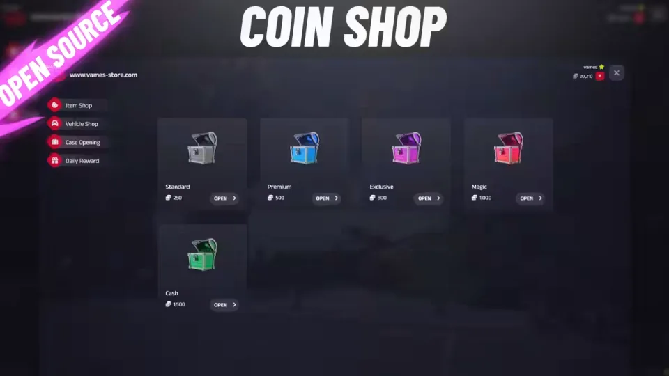 Tebex Case Opening FiveM Script with VIP Customization