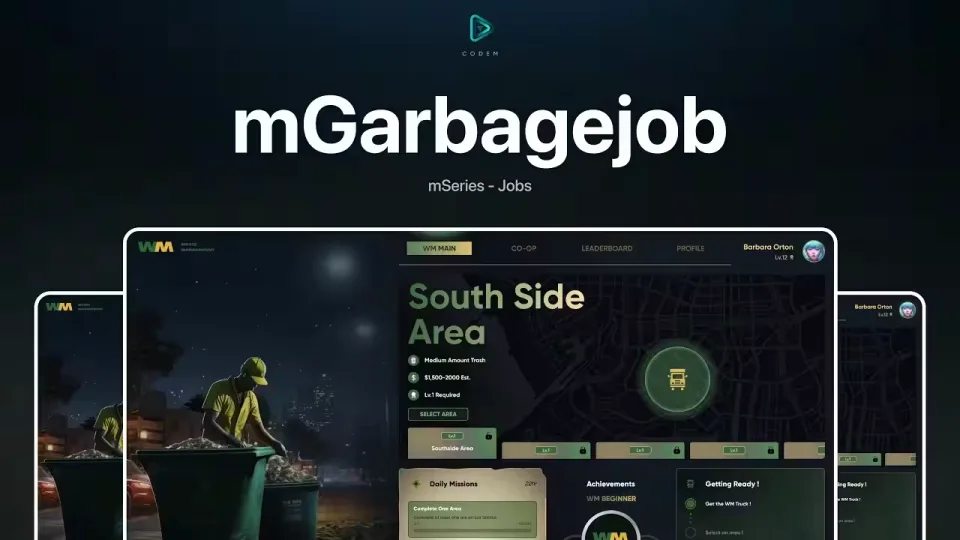 Free mGarbagejob: Advanced ESX & QBCore Script