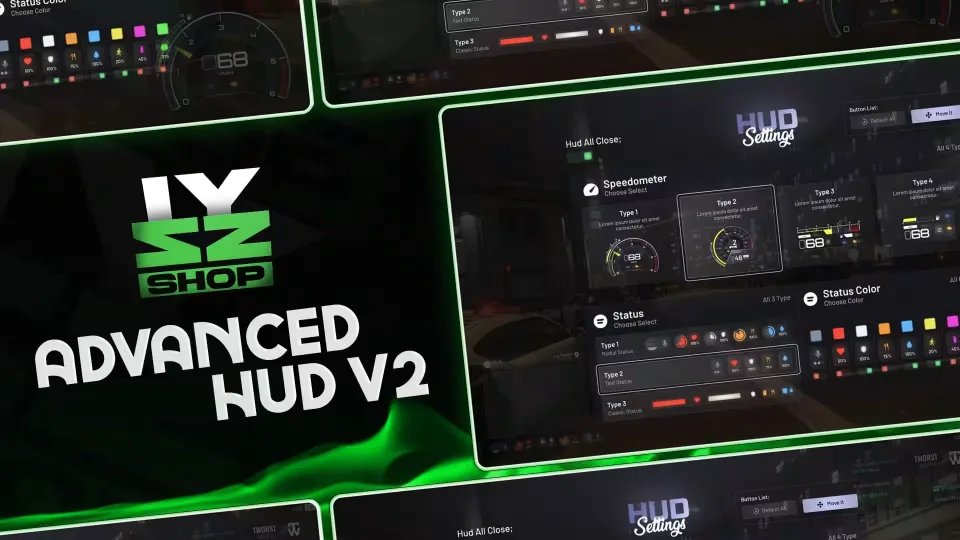FREE Advanced HUD Izzy V7 - Customizable Speedometer & Status