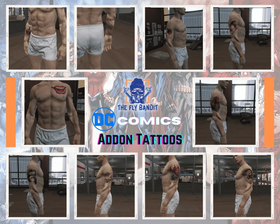 Tattoo Pack for FiveM Servers | 200 Addon Tattoos - in-game screenshot