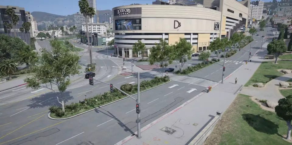 Road Vegetation FiveM Script for Enhanced City Atmosphere - preview screenshot